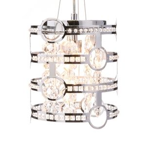 Kentley chrome transitional drum mini pendant ligh